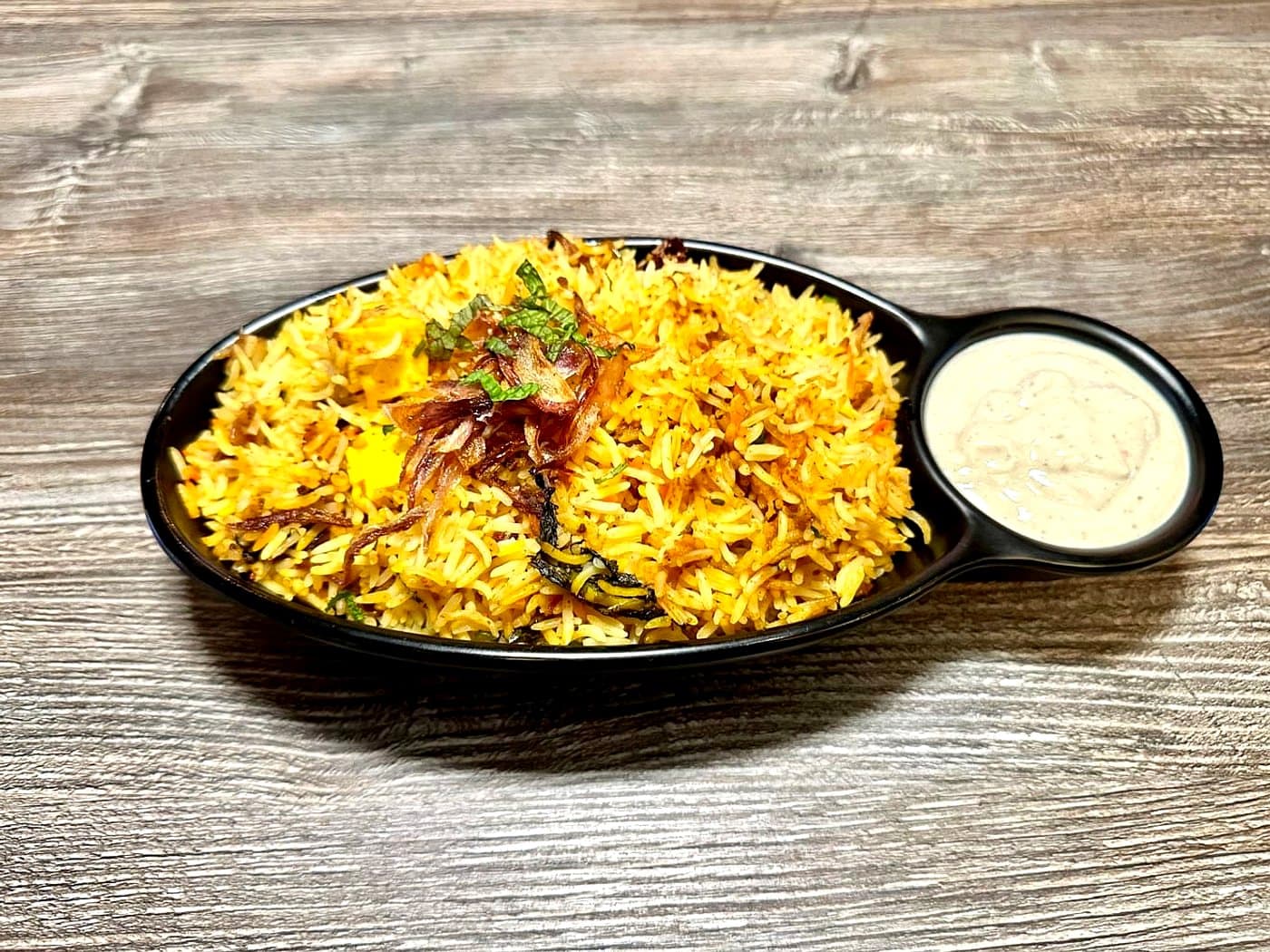 Mutton Bone-In Biryani Las Vegas — Mint Indian Bistro signature dish