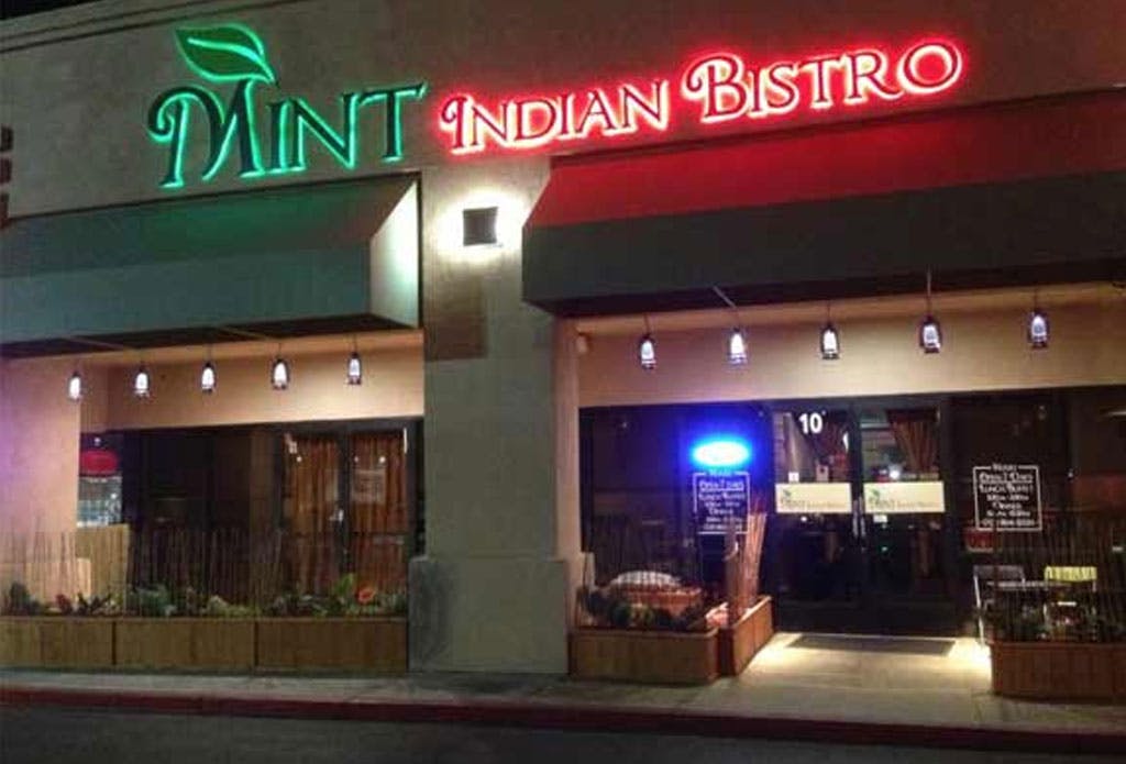 Indian lunch buffet spread at Mint Indian Bistro Las Vegas